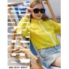 image:imagePerfashion Girls Lightweight Windbreaker Jacket Cropped Bomber Zip Up Outerwear Coat Kids Cargo Pockets 413YYellow