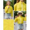 image:imagePerfashion Girls Lightweight Windbreaker Jacket Cropped Bomber Zip Up Outerwear Coat Kids Cargo Pockets 413YYellow