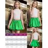 image:imagePerfashion Girls Satin Bubble Skirt Puff Balloon Cute Shiny Mini Skorts Builtin Shorts amp Pockets Dance 413YGreen
