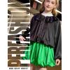 image:imagePerfashion Girls Satin Bubble Skirt Puff Balloon Cute Shiny Mini Skorts Builtin Shorts amp Pockets Dance 413YGreen