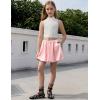 image:imagePerfashion Girls Satin Bubble Skirt Puff Balloon Cute Shiny Mini Skorts Builtin Shorts amp Pockets Dance 413YPink