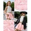image:imagePerfashion Girls Satin Bubble Skirt Puff Balloon Cute Shiny Mini Skorts Builtin Shorts amp Pockets Dance 413YPink