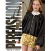 image:imagePerfashion Girls Satin Shorts Silk Dolphin Athletic Short Soft Shiny Metallic Dance Cheer Summer with Pocket 413YGold