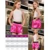 image:imagePerfashion Girls Satin Shorts Silk Dolphin Athletic Short Soft Shiny Metallic Dance Cheer Summer with Pocket 413YNeon Pink
