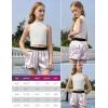 image:imagePerfashion Girls Satin Shorts Silk Dolphin Athletic Short Soft Shiny Metallic Dance Cheer Summer with Pocket 413YSilver
