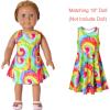 image:imagePerfashion Girls SleevelessLong Sleeve ALine Dresses Unicorn Festival SkirtsTie Die E18