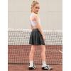 image:imagePerfashion Girls Tennis Skirts Ruffle Athletic Skort Tulle Pleated Skirt with Shorts Pockets 413YBlack Skorts 03932