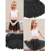 image:imagePerfashion Girls Tennis Skirts Ruffle Athletic Skort Tulle Pleated Skirt with Shorts Pockets 413YBlack Skorts 03932