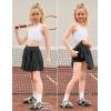 image:imagePerfashion Girls Tennis Skirts Ruffle Athletic Skort Tulle Pleated Skirt with Shorts Pockets 413YBlack Skorts 03932