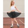image:imagePerfashion Girls Tennis Skirts Ruffle Athletic Skort Tulle Pleated Skirt with Shorts Pockets 413YBlack Skorts 03932
