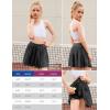 image:imagePerfashion Girls Tennis Skirts Ruffle Athletic Skort Tulle Pleated Skirt with Shorts Pockets 413YBlack Skorts 03932