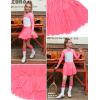 image:imagePerfashion Girls Tennis Skirts Ruffle Athletic Skort Tulle Pleated Skirt with Shorts Pockets 413YHot Pink Skorts 12932