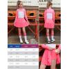image:imagePerfashion Girls Tennis Skirts Ruffle Athletic Skort Tulle Pleated Skirt with Shorts Pockets 413YHot Pink Skorts 12932