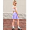 image:imagePerfashion Girls Tennis Skirts Ruffle Athletic Skort Tulle Pleated Skirt with Shorts Pockets 413YPurple Skorts 57932