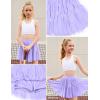 image:imagePerfashion Girls Tennis Skirts Ruffle Athletic Skort Tulle Pleated Skirt with Shorts Pockets 413YPurple Skorts 57932