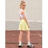 image:imagePerfashion Girls Tennis Skirts Ruffle Athletic Skort Tulle Pleated Skirt with Shorts Pockets 413YYellow Skorts 59932