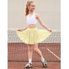 image:imagePerfashion Girls Tennis Skirts Ruffle Athletic Skort Tulle Pleated Skirt with Shorts Pockets 413YYellow Skorts 59932