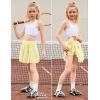 image:imagePerfashion Girls Tennis Skirts Ruffle Athletic Skort Tulle Pleated Skirt with Shorts Pockets 413YYellow Skorts 59932