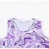 image:imagePerfashion Girls TwoPiece Swimsuits Tankini Sets Swimwear Bathing Suit Beach SportTie Dye Purple 77a