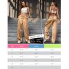 image:imagePerfashion Women Satin Pants Silk Wide Leg Trousers Cargo Joggers Drawstring Going Out Concert OutfitsChampagne 21929
