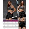 image:imagePerfashion Women Satin Shorts Silk Dolphin Boxer Shorts Metallic Going Out Streetwear Athletic Festival Dance ShortBlack