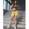 image:imagePerfashion Women Satin Shorts Silk Dolphin Boxer Shorts Metallic Going Out Streetwear Athletic Festival Dance ShortGold
