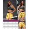 image:imagePerfashion Women Satin Shorts Silk Dolphin Boxer Shorts Metallic Going Out Streetwear Athletic Festival Dance ShortGold