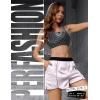 image:imagePerfashion Women Satin Shorts Silk Dolphin Boxer Shorts Metallic Going Out Streetwear Athletic Festival Dance ShortSilver