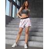 image:imagePerfashion Women Satin Shorts Silk Dolphin Boxer Shorts Metallic Going Out Streetwear Athletic Festival Dance ShortSilver