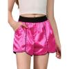image:imagePerfashion Girls Satin Shorts Silk Dolphin Athletic Short Soft Shiny Metallic Dance Cheer Summer with Pocket 413YNeon Pink