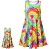 image:imagePerfashion Girls SleevelessLong Sleeve ALine Dresses Unicorn Festival SkirtsTie Die E18