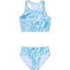 image:imagePerfashion Girls TwoPiece Swimsuits Tankini Sets Swimwear Bathing Suit Beach SportTie Dye Blue 45d