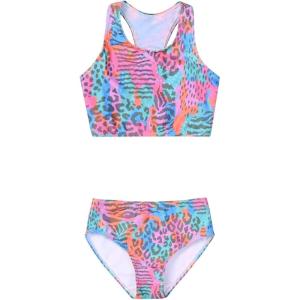 image:imagePerfashion Girls TwoPiece Swimsuits Tankini Sets Swimwear Bathing Suit Beach SportAnimal Pattern H26