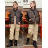 image:imagePerfashion Cargo Pants for Girls Hip Hop Dance Metallic Y2K Neon Drawstring Parachute Wide Leg Jogger 413YCargo Khaki 06921
