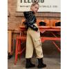 image:imagePerfashion Cargo Pants for Girls Hip Hop Dance Metallic Y2K Neon Drawstring Parachute Wide Leg Jogger 413YCargo Khaki 06921