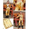 image:imagePerfashion Cargo Pants for Girls Hip Hop Dance Metallic Y2K Neon Drawstring Parachute Wide Leg Jogger 413YMetallic Gold03919