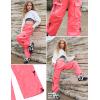 image:imagePerfashion Cargo Pants for Girls Hip Hop Dance Metallic Y2K Neon Drawstring Parachute Wide Leg Jogger 413YNeon Pink 18921
