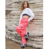 image:imagePerfashion Cargo Pants for Girls Hip Hop Dance Metallic Y2K Neon Drawstring Parachute Wide Leg Jogger 413YNeon Pink 18921