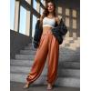 image:imagePerfashion Women Satin Pants Balloon Silk Dressy Harem Trousers Flowy Oversized Baggy Joggers Going Out LoungeCaramel