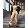 image:imagePerfashion Women Satin Pants Balloon Silk Dressy Harem Trousers Flowy Oversized Baggy Joggers Going Out LoungeLight Champagne