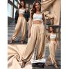 image:imagePerfashion Women Satin Pants Balloon Silk Dressy Harem Trousers Flowy Oversized Baggy Joggers Going Out LoungeLight Champagne