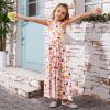 image:imagePerfashion Girls Maxi Long Dress Summer Casual Spaghetti Strap Sleeveless A Line Side Cutouts Sundress for 615 YearsColorful Flowers K43