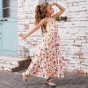 image:imagePerfashion Girls Maxi Long Dress Summer Casual Spaghetti Strap Sleeveless A Line Side Cutouts Sundress for 615 YearsColorful Flowers K43