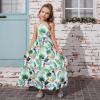 image:imagePerfashion Girls Maxi Long Dress Summer Casual Spaghetti Strap Sleeveless A Line Side Cutouts Sundress for 615 YearsTropical Toucan G59