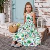 image:imagePerfashion Girls Maxi Long Dress Summer Casual Spaghetti Strap Sleeveless A Line Side Cutouts Sundress for 615 YearsTropical Toucan G59
