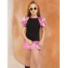 image:imagePerfashion Girls Metallic Skort High Waisted Stretchy Metallic Wrap Skirt Shorts Trendy Asymmetrical Skort 413YPink Skort 12420