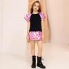 image:imagePerfashion Girls Metallic Skort High Waisted Stretchy Metallic Wrap Skirt Shorts Trendy Asymmetrical Skort 413YPink Skort 12420