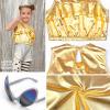 image:imagePerfashion Girls Vest Metallic Half Zip Hoodie Sleeveless Leather Disco Jackets with Kangaroo Pocket 413YGold452