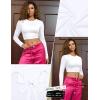 image:imagePerfashion Women Ballet Wrap Top Pilates Yoga Long Sleeve Workout Tie Tops Y2K Dance Shirt BlousesWhite 03931