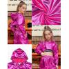 image:imagePerfashion Girls Long Sleeve Metallic Crop Tops Hip Hop Dance Hoodie Cropped Sweatshirt 413YHot Pink07
